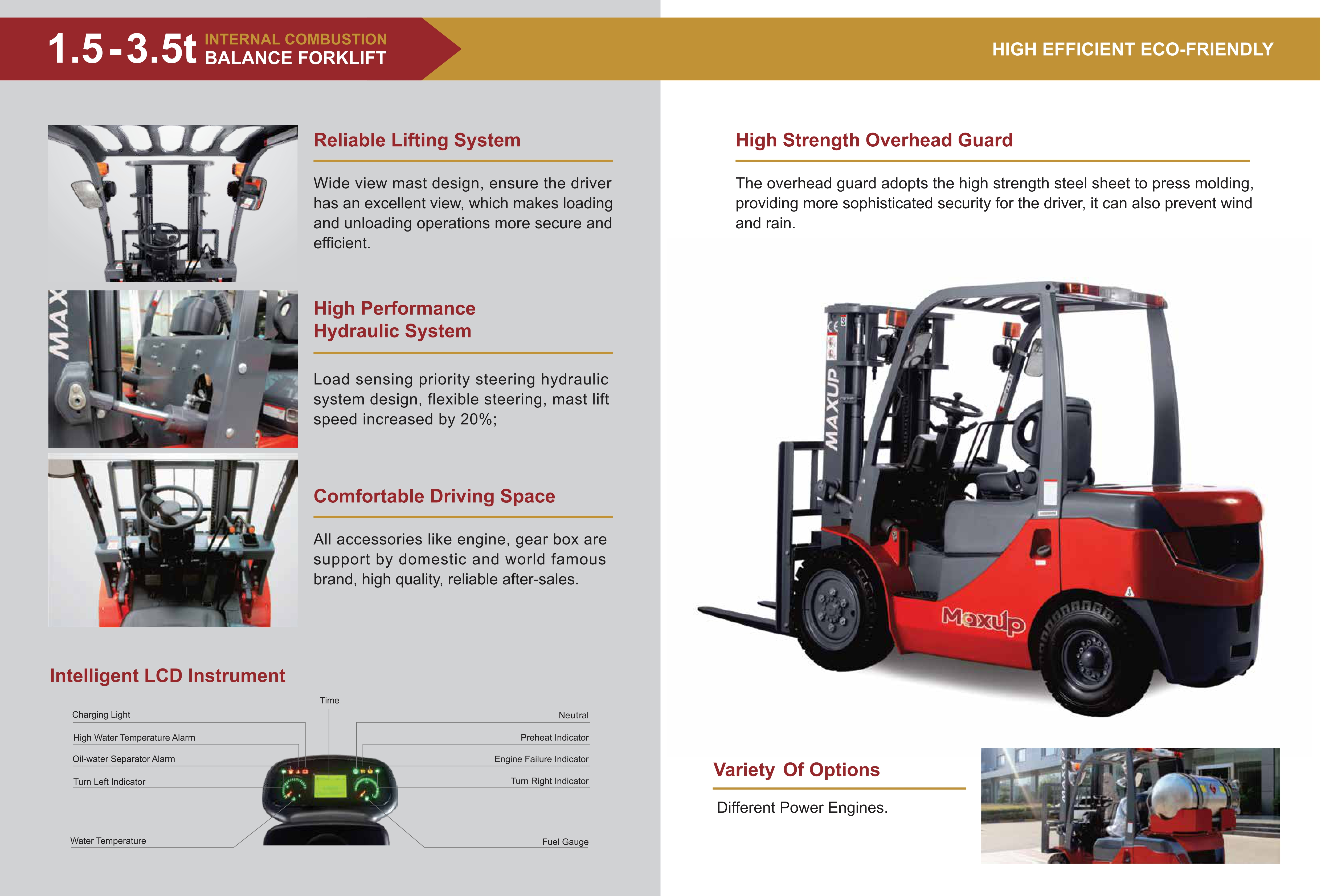 รูปรายละเอียด 1 - รถโฟล์คลิฟท์ดีเซล MAXUP MUFD25S (2.5 ตัน) S Series